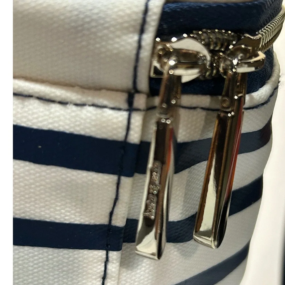 Kate Spade NY Insulated Lunch Box Tote Navy Beige‎ Striped Thermal Bag Teacherl